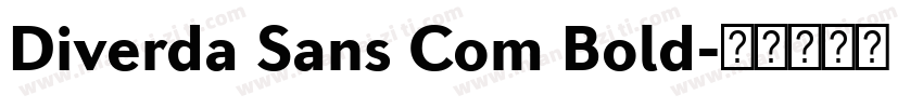 Diverda Sans Com Bold字体转换